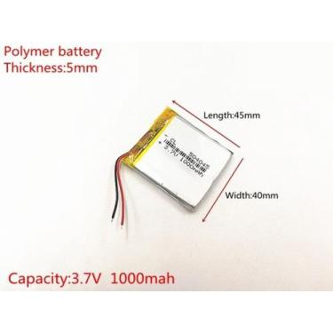 Imagem de Bateria Com 2 Fios 5mm X 40mm X 45mm Com 1000mah 3,7v C - bgb