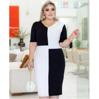 Imagem de Vestido Midi Biocolor Moda Evangélica Feminina - Miss Flower, Preto co