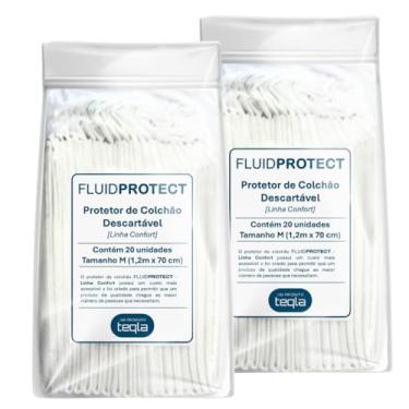 Imagem de Protetor De Colchão Descartável FLUID PROTECT Confort - 40 Unidades (1,2m X 70cm)
