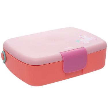 Imagem de Lancheira Bentô Box Magic 1200ml Unicórnio com Divisórias Talheres Inox Atóxico Buba