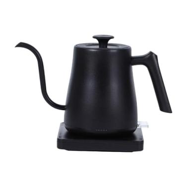 Imagem de Bothyi Chaleira elétrica tipo pescoço de ganso, aquecimento rápido, resistente, rápida, 0,8 L, aço inoxidável, para ferver água quente, despejar sobre café, Preto
