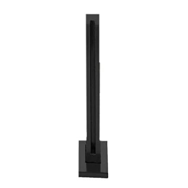 Imagem de Trilhos de vidro resistentes preto quadrado balaustrada coluna de grade de vidro para vidro plástico madeira painel acrílico deck de vidro