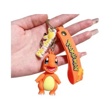 Imagem de Pikachu Charmander Psyduck Pokemon Chaveiro Anime Action Figure Kawaii