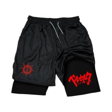 Imagem de Shorts de Compressão 2 em 1 Masculino - Secagem Rápida, para Treino e 