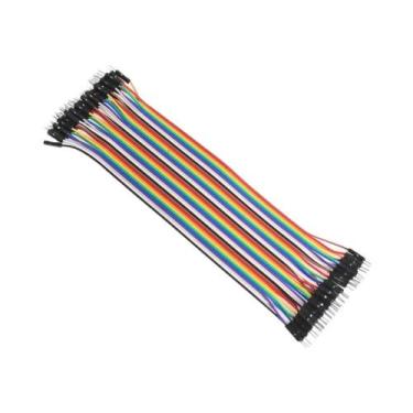Imagem de Cabo Jumper Dupont 40PIN 10 15 20 30 40CM Macho Para Macho Fêmea Para 