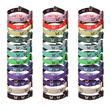 Imagem de Mersper 36 pulseiras WWJD, pulseiras ajustáveis para presentes cristãos, a granel, o que Jesus faria, pulseira inspiradora para homens, mulheres e adolescentes, Large, Algodão, Sem Pedra Preciosa