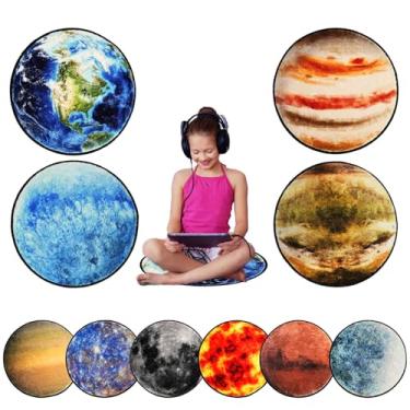 Imagem de 10 peças de tapetes para crianças, assentos circulares, 40,6 cm, almofadas redondas para sala de aula, sala de aula, pré-escola, atividades em grupo, aprendizagem, discussões, jogos, jogos, história