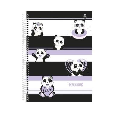 Imagem de Caderno Pandinha My Friend Escolar Capa Dura 80Fs 1 Matéria - Animativ