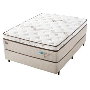 Imagem de Conjunto Box Casal Mola Probel Prohotel Casa (138x188x66cm) Branco, Br