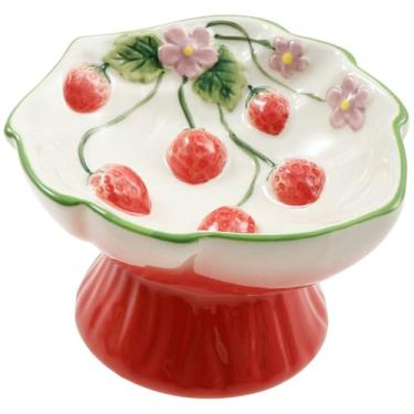 Imagem de Tigela de cerâmica para gatos com alimentador lento, tigela de comida de vidro elevado e com título, tigelas pequenas para gatos, boca larga para cães pequenos, comedouro lento, velocidade de