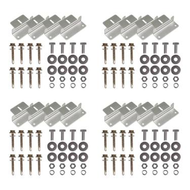 Imagem de Renogy 4 conjuntos de suportes de montagem de painel solar Z para instalação de trailers, barco, parede e outros telhados fora da viga, 4 unidades