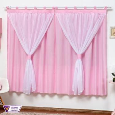 Imagem de Cortina p/ quarto bebê slin com voil varias cores 2,00m x 1,70m - OFIC