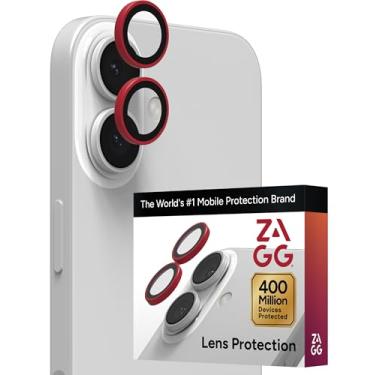 Imagem de ZAGG IS-GLEL AR E CameraRings-Apple-Bryce/16/16+-FG-protetor de lente de câmera de telefone vermelho