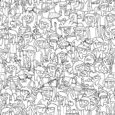 Imagem de Papel Parede Branco E Preto Adesivo Adolescentes Decorativo