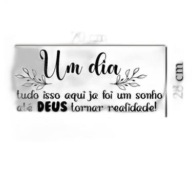 Imagem de Adesivo De Parede Frase Até Deus Tornar Realidade
