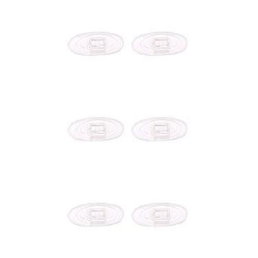 Imagem de Hecheng Peças de reposição de borracha transparente para almofadas de nariz de silicone para óculos Oakley, óculos de sol, óculos de sol, óculos de leitura HNP003 (transparente - 3 pares)