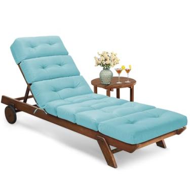 Imagem de Tycdiose Almofadas para espreguiçadeiras para todos os climas, almofada de cadeira de sala de estar ao ar livre, à prova d'água, espuma viscoelástica de substituição para móveis de pátio ao ar livre