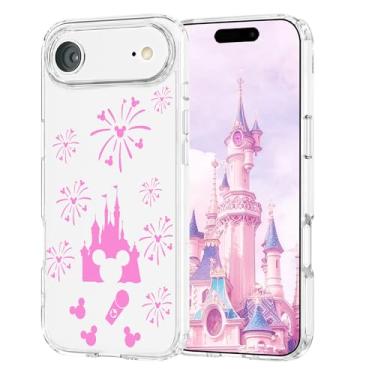 Imagem de OCTT Capa projetada para iPhone Air de 6,5 polegadas | padrões bonitos de castelo rosa | anti-amarelo|à prova de choque|à prova d'água|capa protetora fina transparente para mulheres e meninas