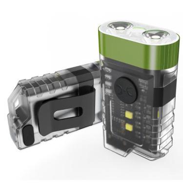 Imagem de Lanterna COOZAMING EDC recarregável, pacote com 2 unidades, verde
