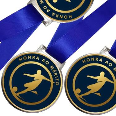 Imagem de Kit 50 Medalhas Para Premiação De Futebol de Campeão Honra ao Mérito 3