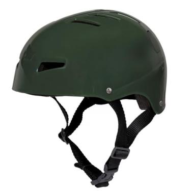 Imagem de Capacete Profissional para Skate Bike Patins Patinete Bmx Bike Eletrica etc Unissex (VERDE MILITAR,M)