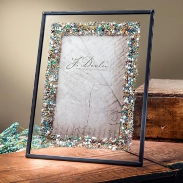 Imagem de Porta-retrato colorido fundido com vitral de mesa, cavalete traseiro 456 (multi, 5 x 7)