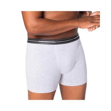 Imagem de Cueca Lupo Boxer De Algodão 00653 Cinza Mescla, XXG, Cinza mescla, Mar