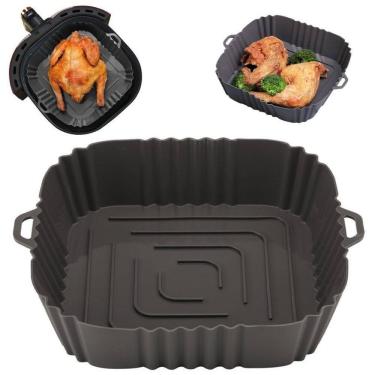 Imagem de Forma Para Air Fryer De Silicone Quadrada 16Cm