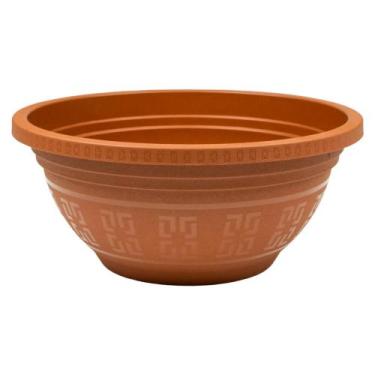 Imagem de Conjunto 3 Vasos Redondos 6 Litros Plástico Para Jardinagem e Plantas 