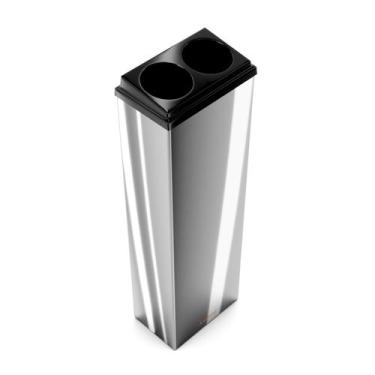 Imagem de Lixeira Inox Para Copos Descartáveis - Copos Duplos Agua - Aldinox