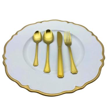 Imagem de Conjunto De Natal Faqueiro Versace E Sousplat Dourado Fineza