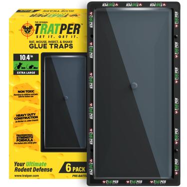 Imagem de TRATPER Armadilhas De Cola Para Camundongos, Ratos, Camundongos, Cobras, Lagartos E Insetos. Adesivo Extra Forte Pré-Iscado. Bandeja De Plástico Resistente. Controle De Pragas Não Tóxico E Sem Produ