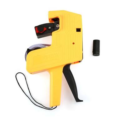 Imagem de WALFRONT Máquina de Marcação de Preços de Preços de Armas de Preço de 8 Dígitos Com 3 Cores Fabricante de Etiquetas Portáteis para Supermercado de Lojas de Lojas (Amarelo)