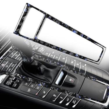 Imagem de FINMOKAL Capa de acabamento de painel de mudança de marchas de carro de fibra de carbono forjada acessórios interiores compatíveis com Porsche Macan 2014-2021