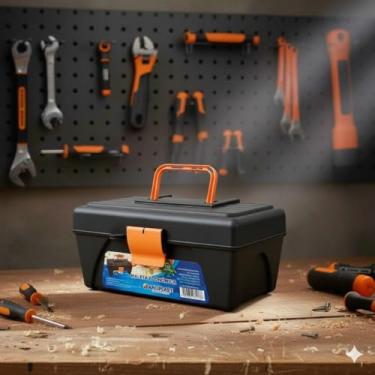 Imagem de Caixa de Ferramentas Econômica Maleta Organizadora Profissional Reforçada Com Alça e Travas