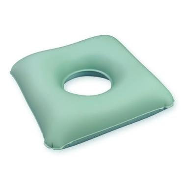 Imagem de Almofada Ortopédica Inflável com Orifício Água e Ar Verde, 44,5x44,5 cm PVC
