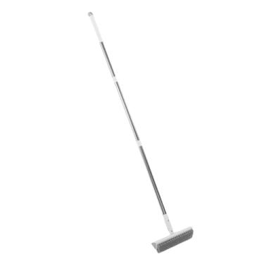 Imagem de AUNMAS Escova de Piso Com Cabo Longo para Azulejo de Pátio, Garagem, Poste Telescópico Externo, Aço Inoxidável de 133 Cm, Limpeza Densa Sem Curvatura Com Furo de Suspensão para Cantos
