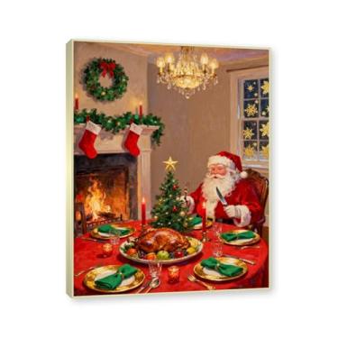 Imagem de Moldura de champanhe. Pôster de Natal de casa de fazenda, impressão de férias de núcleo de inverno, decoração de parede de Natal vintage para decoração de casa de fazenda e quarto de galeria. A16. 60