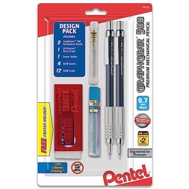 Imagem de Pentel Lápis Automático 0,7 mm, Grafite de Recarga, Borracha de Bloco, Pacote com 2 (PG527LEBP2)