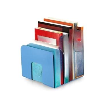 Imagem de Organizador para Escritório e Casa - Porta Livros e Suporte para Livros, Revistas e Documentos, Acabe com a Bagunça na Estante(AZUL PASTEL)