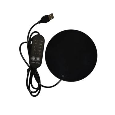 Imagem de SiaBiced Aquecedor de canecas de café, vela, presentes inteligentes, portátil, escritório em casa, mesa de viagem elétrica, Preto