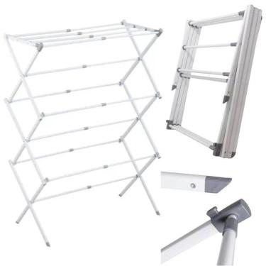 Imagem de Varal Retrátil Branco Para Roupas - Fácil Armazenamento