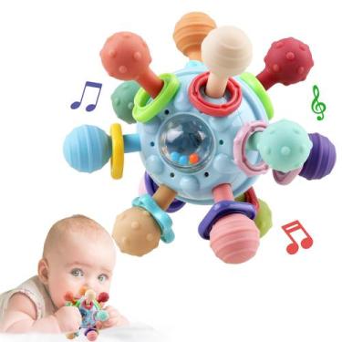 Imagem de Brinquedos para dentição Anzimo Baby Sensory Montessori 0-18 meses