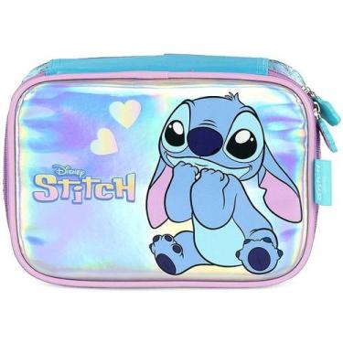 Imagem de Estojo BOX STITCH Azul Holografico Luxcel