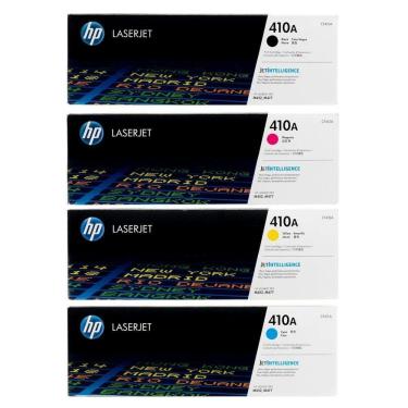 Imagem de Kit 04 Toner Original Hp Cf410a 410a Cmyk M452 M477 Cf410a Cf411a Cf412 Cf413