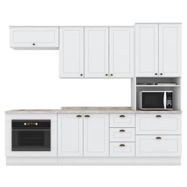 Imagem de Cozinha Modulada 7 Pecas 272 Cm Ce790 Americana Branco Calcare Henn Br