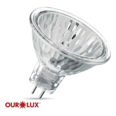 Imagem de 2X Lâmpada Halógena Dicróica 50W Gu5.3 2800K Luz Amarela Luz