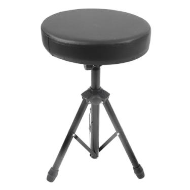 Imagem de Zerodis Tamborete de Tambor Suprimentos para Instrumentos Musicais Tocando Instrumentos Musicais de Percussão Trono de Tambor de Metal de Percussão Com Assento Acolchoado Confortável para Bateristas
