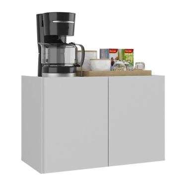 Imagem de Balcão De Cozinha Suspenso 2 Portas Multimóveis Mp2165 Branco Branco