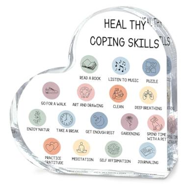 Imagem de Decoração de mesa de saúde mental, ansiedade, habilidades de enfrentamento saudáveis, decorações de saúde mental para assistente social, sala de aula, aconselhamento escolar, terapeuta, suprimentos